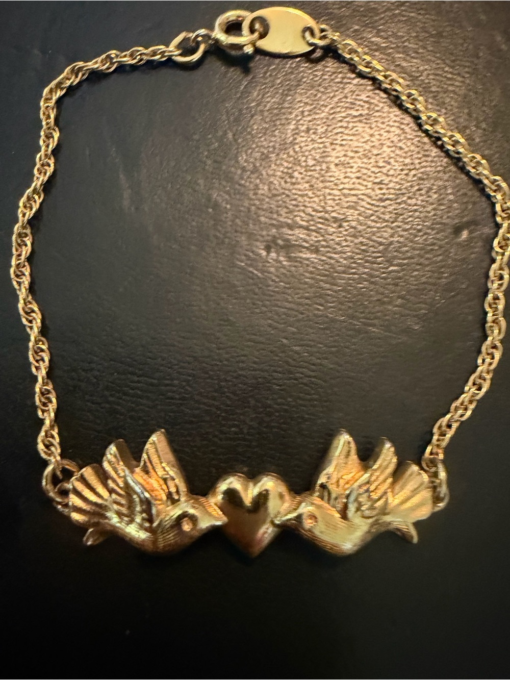 Avon Gold-Tone Dove Heart Bracelet